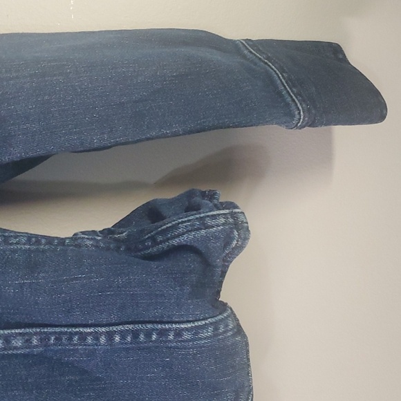 Gap Riding Jacket Kids Girls Size Medium M BLUE DENIM Ride Riding - Picture 2 of 14